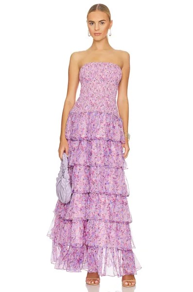 Платье CAROLINE CONSTAS Karina Gown, цвет Periwinkle Spring Blossom