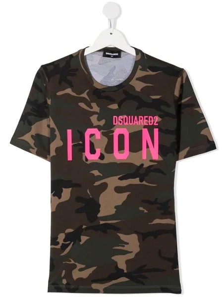 Dsquared2 Kids футболка Icon с камуфляжным принтом