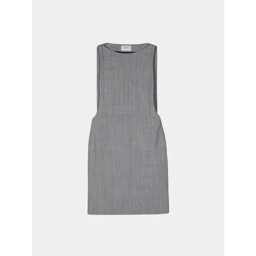 Платье Coperni Open Back Cape, размер 36, black / white