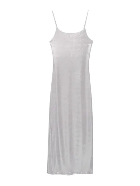 Летнее платье Pull&Bear, серебряный