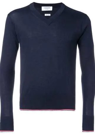 Thom Browne кашемировый пуловер с V-образным вырезом