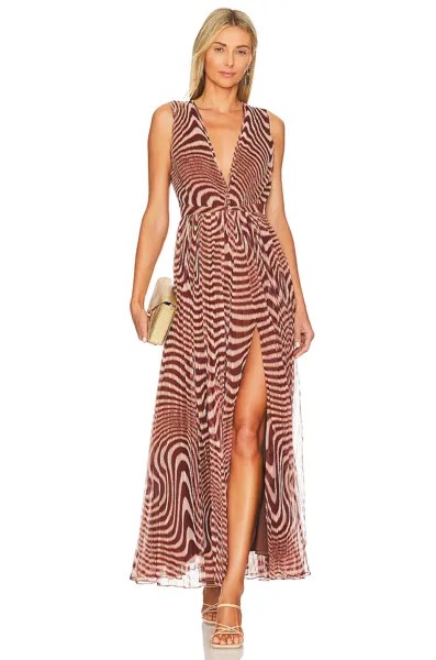 Платье ROCOCO SAND Maxi, цвет Brown Zebra Print