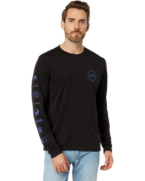 Футболка с длинным рукавом RVCA Tri Balance Long Sleeve Tee, черный