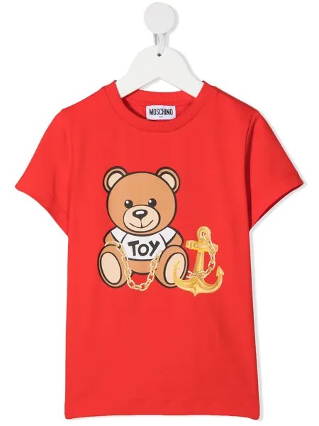 Moschino Kids футболка с принтом Teddy Anchor