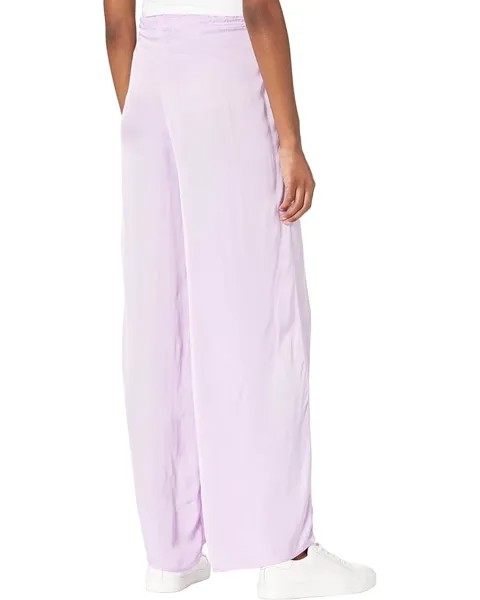 Брюки Michael Stars Viv Washed Satin Wide Leg Pants, цвет Pale Lilac