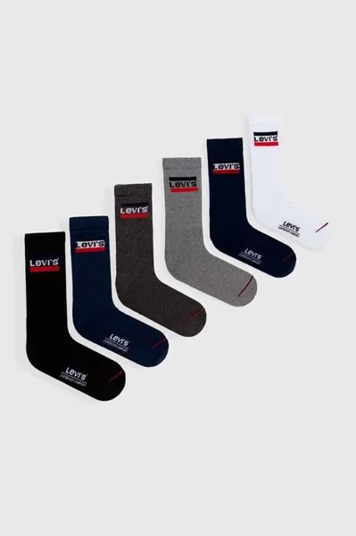 6 пар носков Levi's, мультиколор