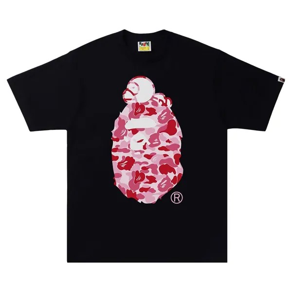 Футболка BAPE ABC Camo Milo на Big Ape, цвет черный/розовый