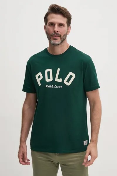 Хлопковая футболка Polo Ralph Lauren, зеленый