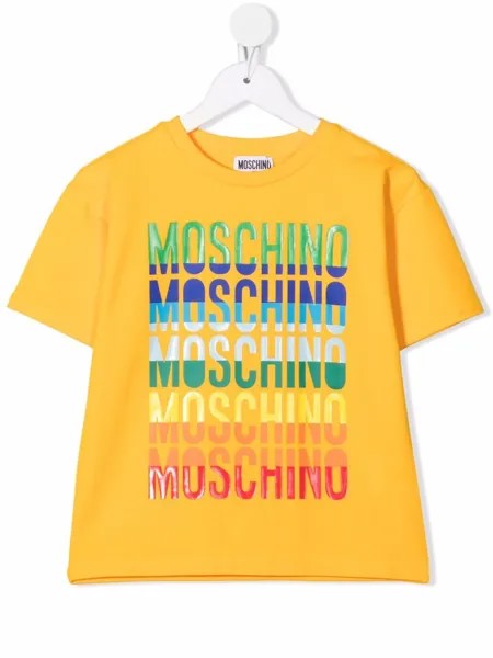 Moschino Kids футболка с логотипом