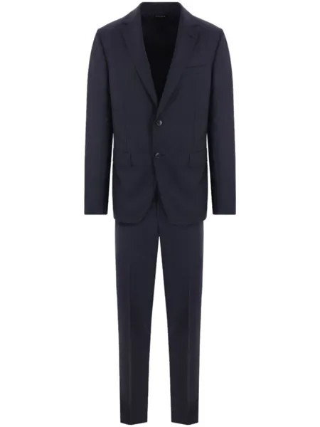 Zegna однобортный костюм Drop 8, синий