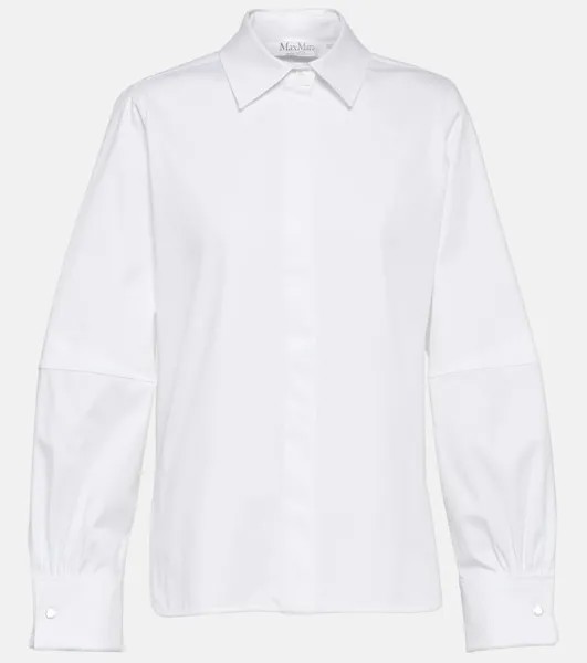 Рубашка-оксфорд из хлопкового поплина pagina Max Mara, белый