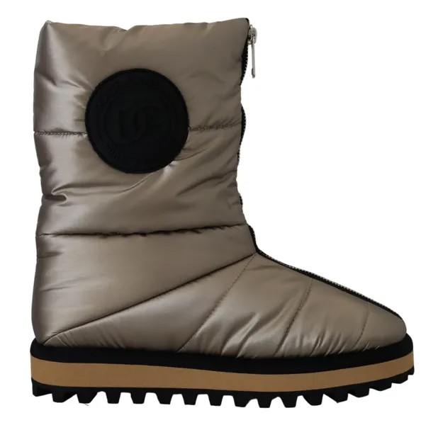 DOLCE - GABBANA Обувь Серебристые ботинки с подкладкой до середины икры, зима EU44/US11 Рекомендуемая розничная цена 1200 долларов США