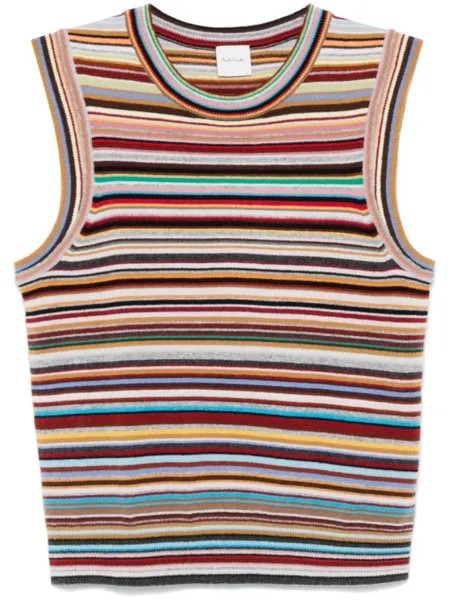 Paul Smith топ в полоску Signature Stripe, красный