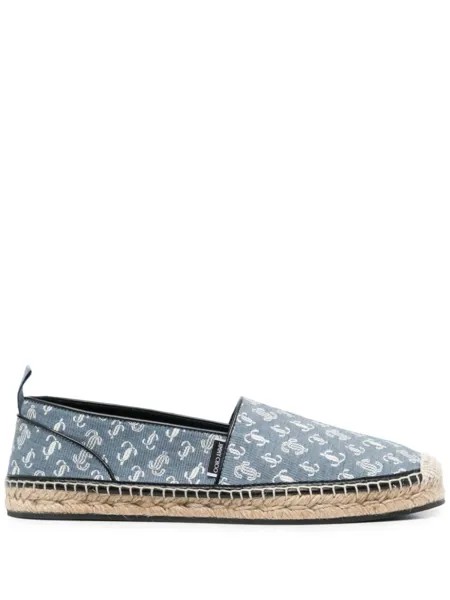 Jimmy Choo эспадрильи Egon с монограммой, синий