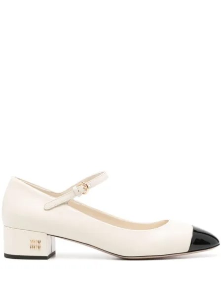 Miu Miu туфли в двух тонах, белый