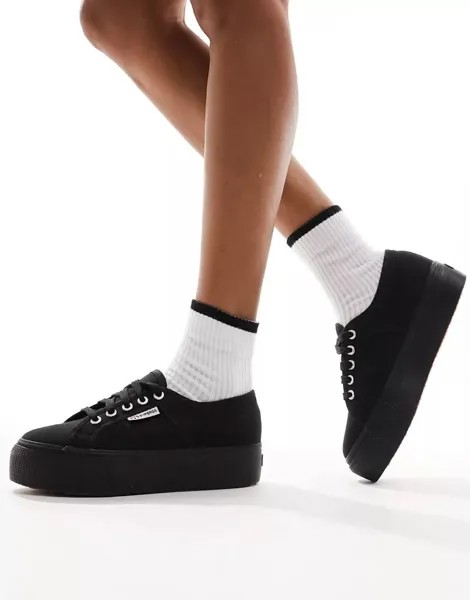 Черные кроссовки Superga