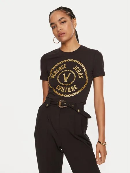Футболка узкого кроя Versace Jeans Couture, черный