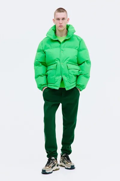 Облегающие джоггеры H&M, зеленый