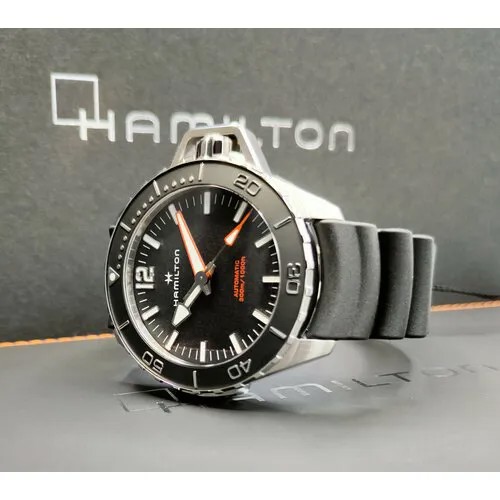 Наручные часы Hamilton Часы мужские Hamilton Khaki Navy Frogman Auto H77825330, черный