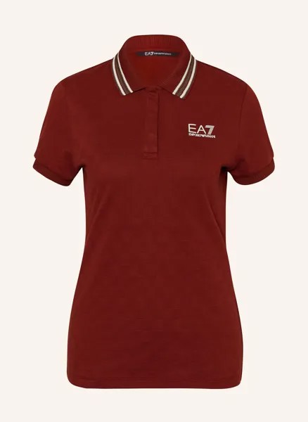Рубашка-Поло из пике Ea7 Emporio Armani, красный