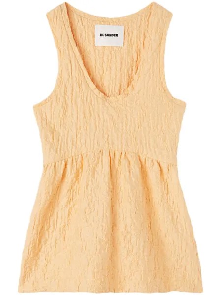 Jil Sander топ с жатым эффектом, нейтральный цвет