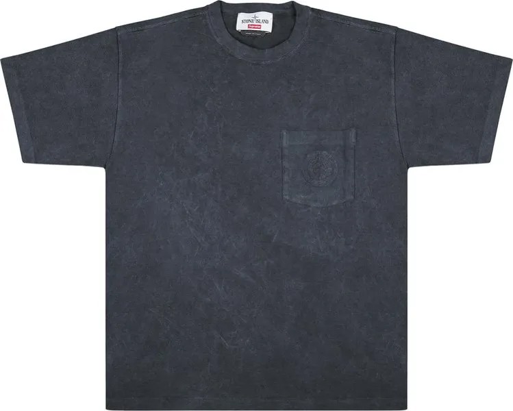 Футболка Supreme x Stone Island Pocket T-Shirt 'Black', черный