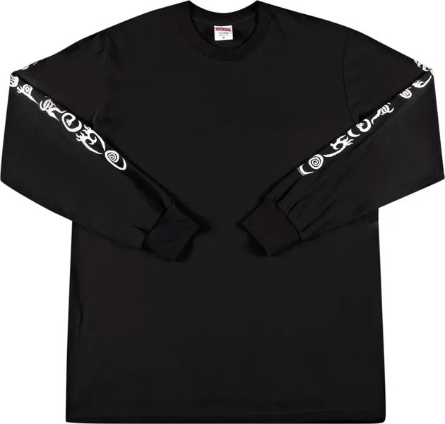 Лонгслив Supreme Clayton Patterson Long-Sleeve Tee 'Black', черный