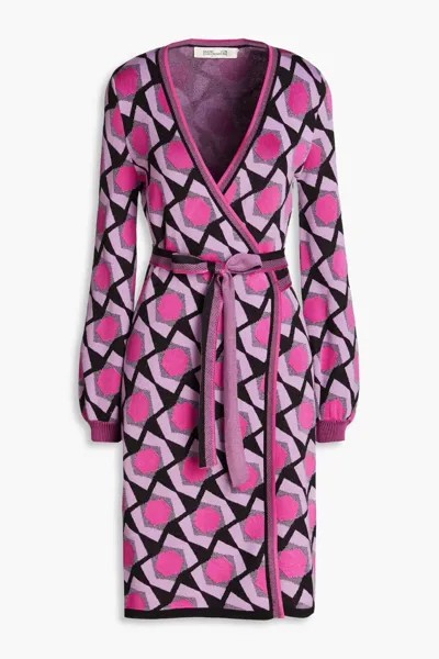 Жаккардовое платье Alexio с эффектом металлик Diane Von Furstenberg, сирень