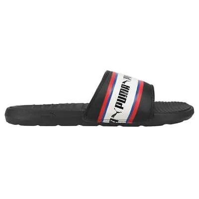 Мужские черные повседневные сандалии Puma Cool Cat Stripe Repeat Bx Slide 38684401