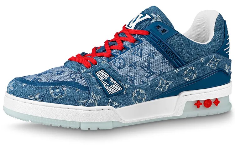 Спортивная обувь Louis Vuitton Trainer Denim-Blue/Red