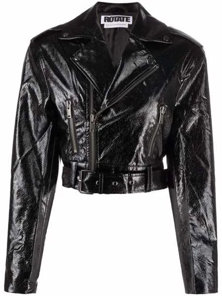 ROTATE Jamie cropped biker jacket