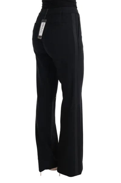 Брюки ERMANNO SCERVINO Черные вискозные расклешенные брюки, формальные IT44/US10/L Рекомендуемая розничная цена 560 долларов США