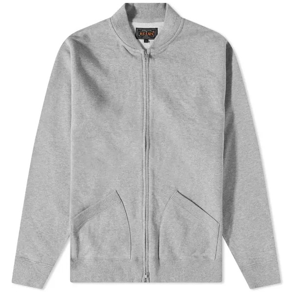 Куртка-бомбер Beams Plus Zip Sweat, серый