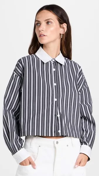 Рубашка Moon River Boxy Button Up, угольный