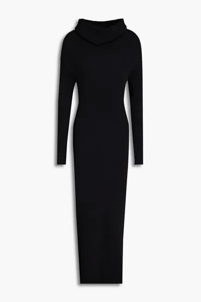 Платье миди в рубчик Autumn Cashmere, черный