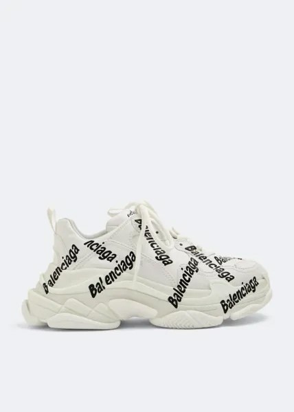 Кроссовки BALENCIAGA Triple S Logotype sneakers, белый