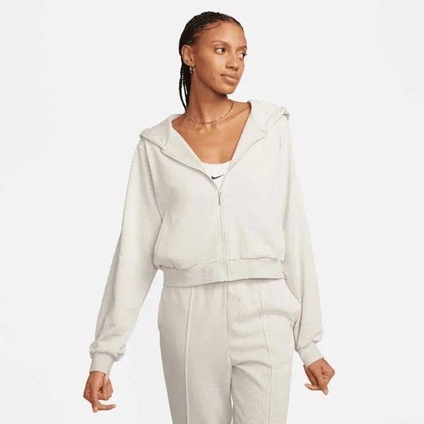 Худи W NSW CHILL TERRY FULLZIP HOODY Nike, цвет Braun/Beige