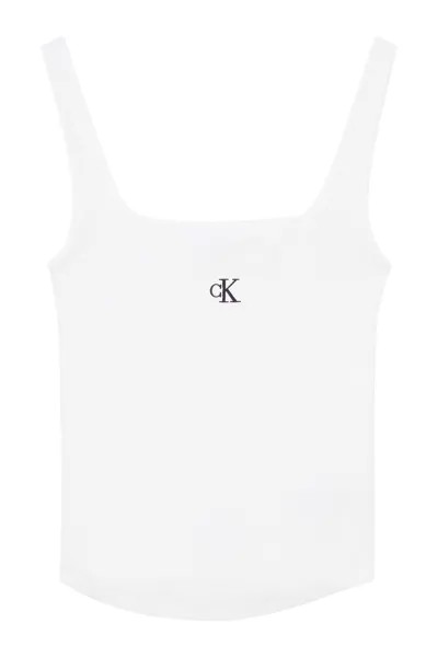 Майка в рубчик Calvin Klein, белый