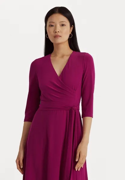 Платье из джерси цвета ягод фуксии Lauren Ralph Lauren