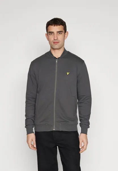 Толстовка на молнии LOOPBACK BOMBER Lyle & Scott, антрацит