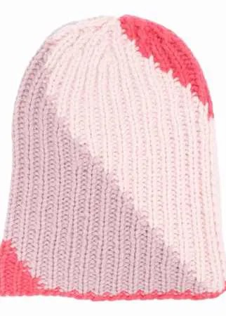 Warm-Me кашемировая шапка бини Bigstripe в стиле колор-блок