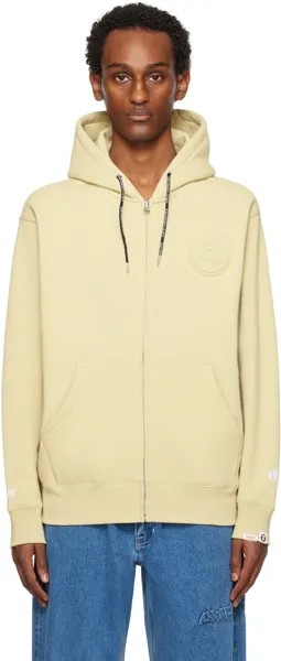Бежевый худи на молнии Aape By A Bathing Ape