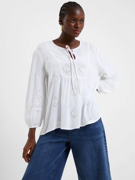 Блуза с вышивкой French Connection Boho, белая