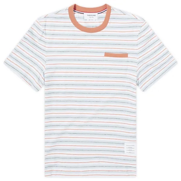 Футболка Thom Browne Pocket Stripe T-Shirt, цвет Medium Blue
