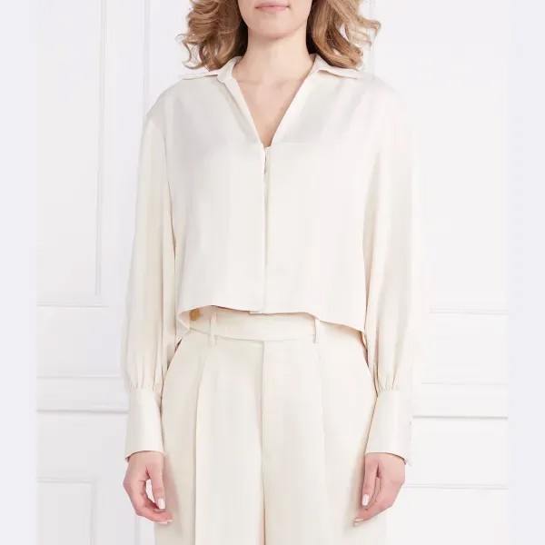 Атласная рубашка обычного кроя Dkny, экрю