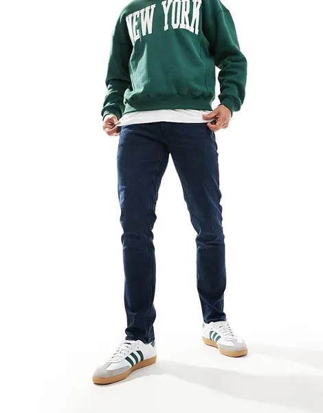 Темно-синие с черным джинсы узкого кроя Jack & Jones Glen