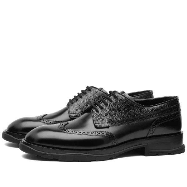 Alexander McQueen Туфли-броги с гибридной подошвой, черный