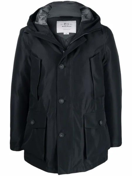 Woolrich пуховик с капюшоном, черный