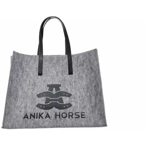 Сумка ANIKA HORSE спортивная, текстиль, серый