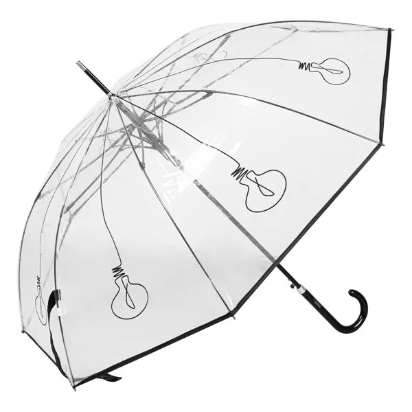 Зонт-трость женский полуавтоматический FERRE MILANO 690-La Transparent Lamp, прозрачный